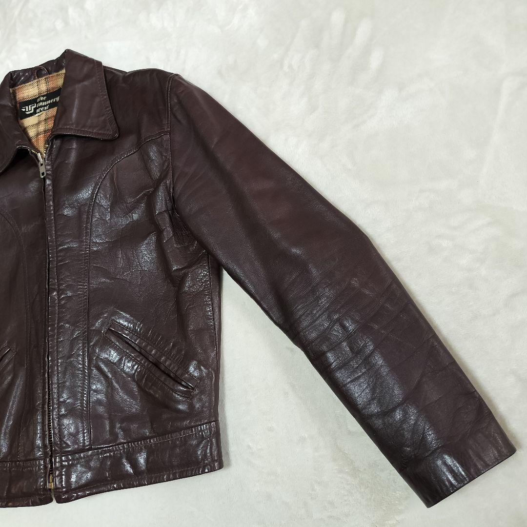 70S　VINTAGE　THEREE STAR ZIP　レザージャケット