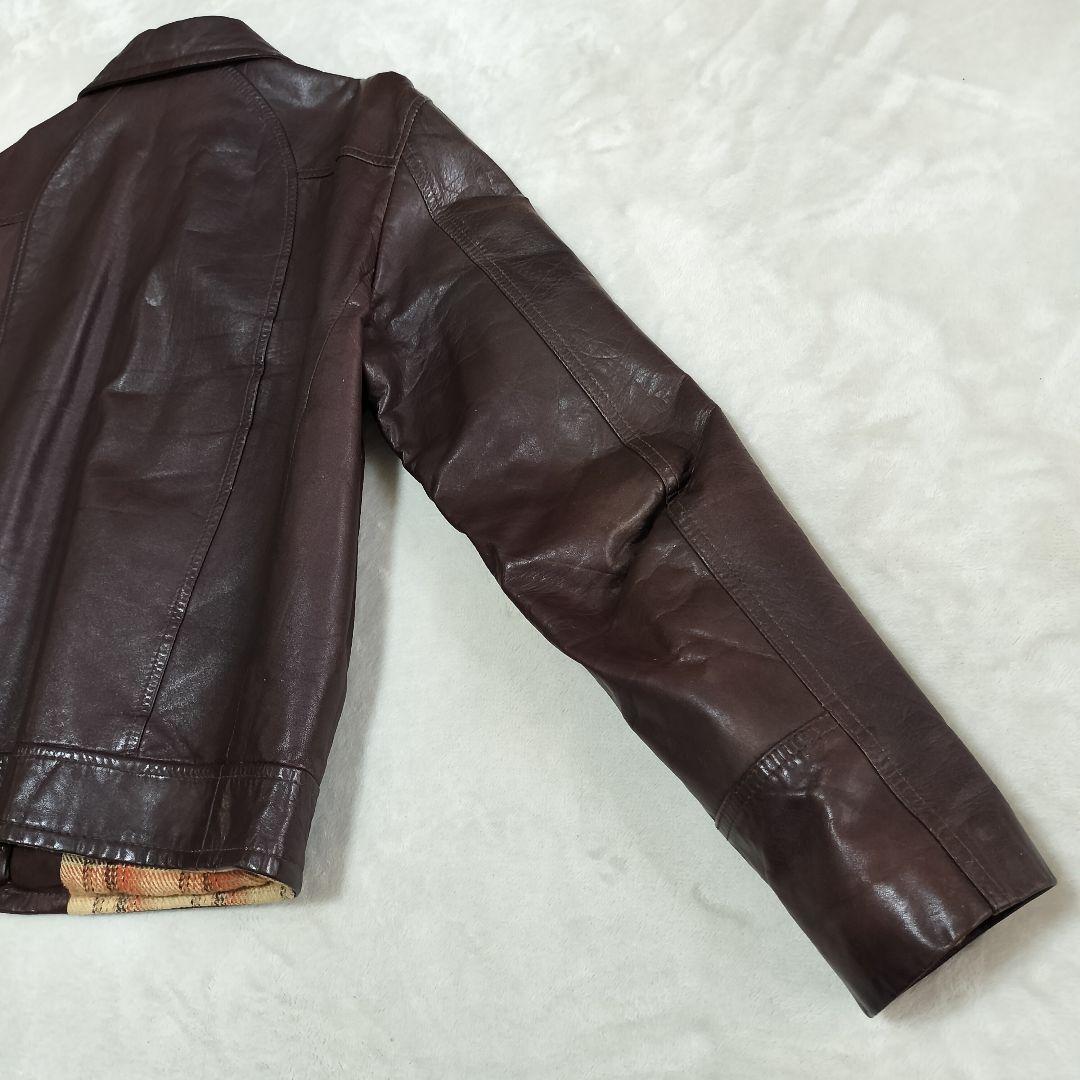 70S　VINTAGE　THEREE STAR ZIP　レザージャケット