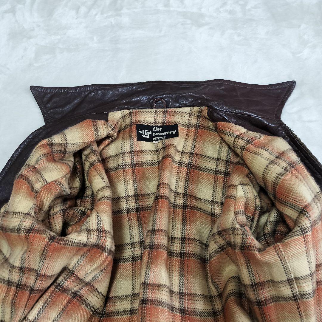 70S　VINTAGE　THEREE STAR ZIP　レザージャケット