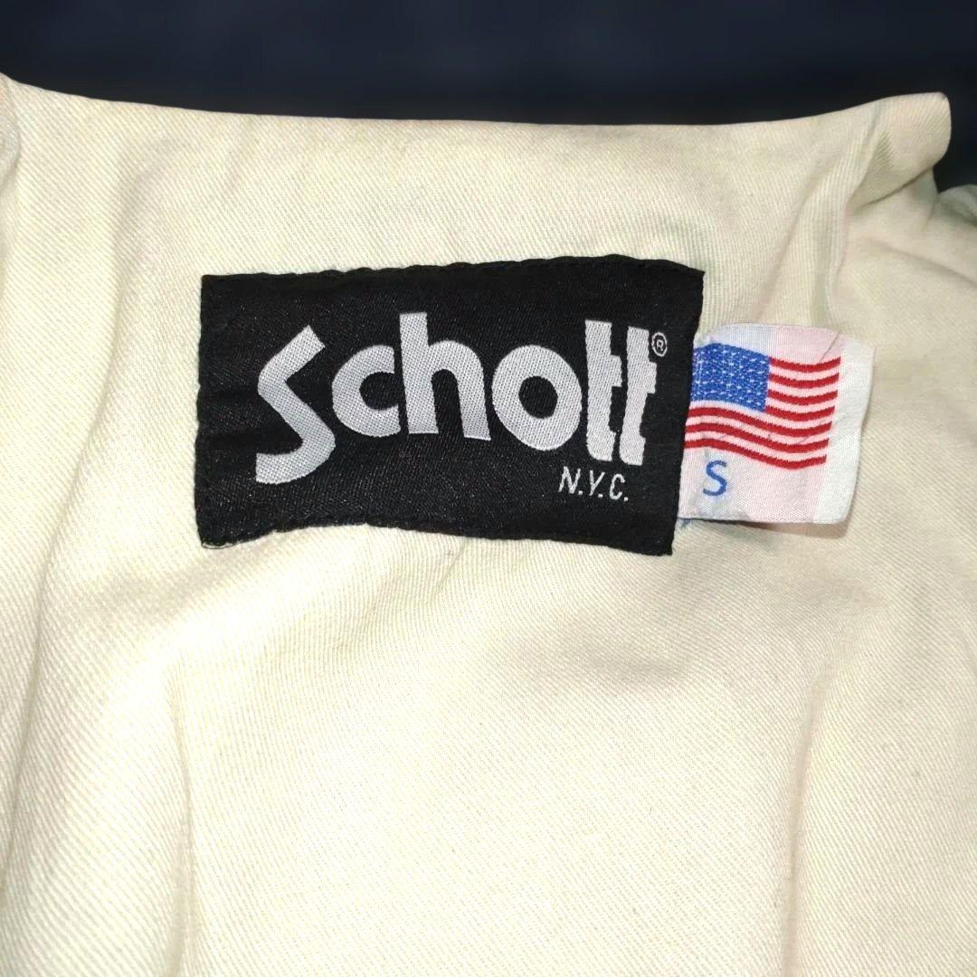 Schott ❗濃紺　デニム ライダースジャケット