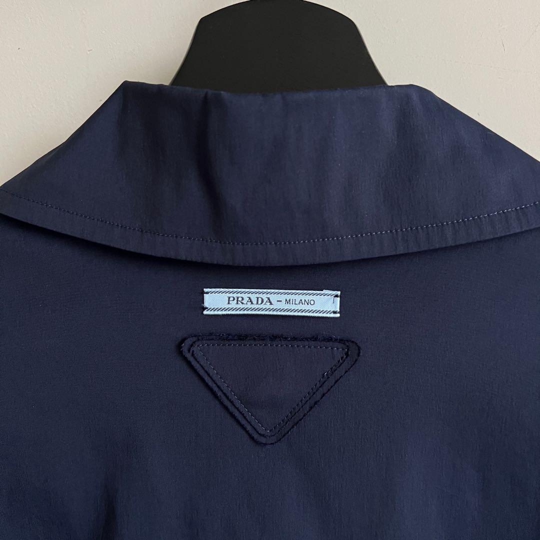 PRADA リボン長袖ブラウス
