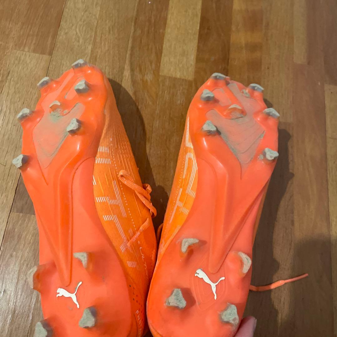 PUMA ULTRA アルティメット　オレンジ スパイクシューズ　25.5