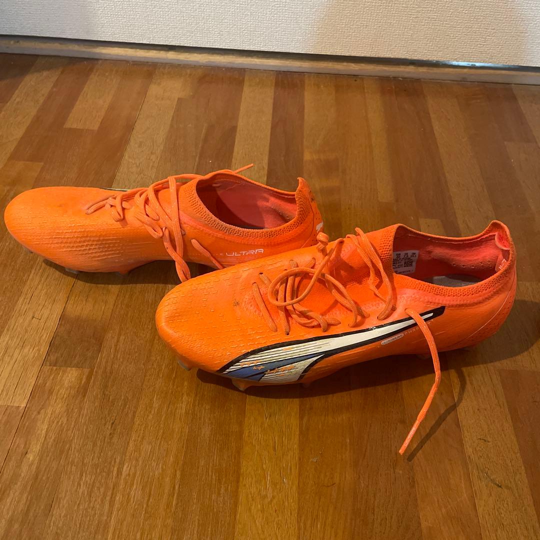 PUMA ULTRA アルティメット　オレンジ スパイクシューズ　25.5