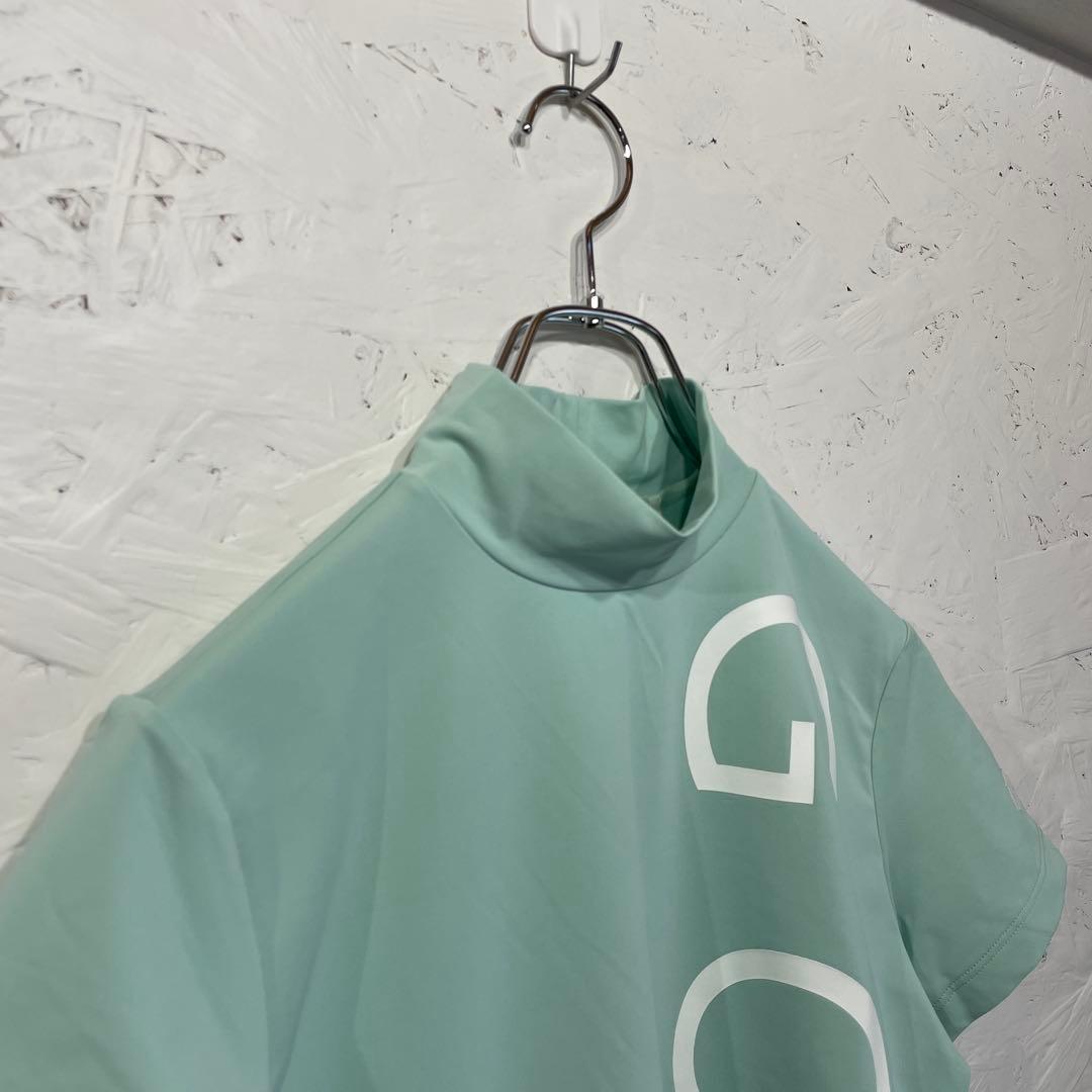 ゴルフウェア　新品タグ付【DESCENTE】ベアスムースモックネック半袖シャツL