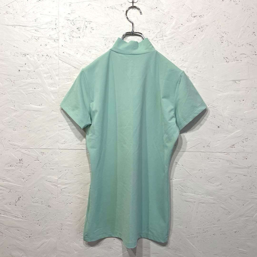 ゴルフウェア　新品タグ付【DESCENTE】ベアスムースモックネック半袖シャツL