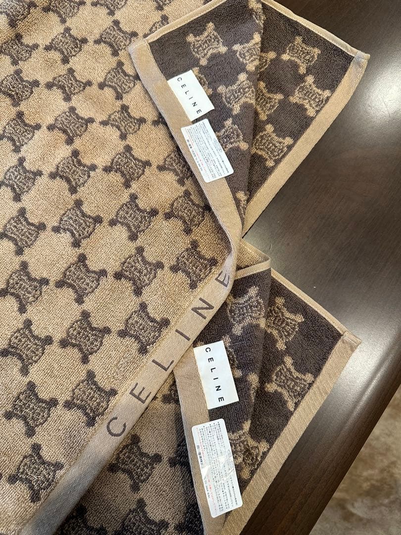 CELINE セリーヌ バスタオル マカダム柄 2枚セット