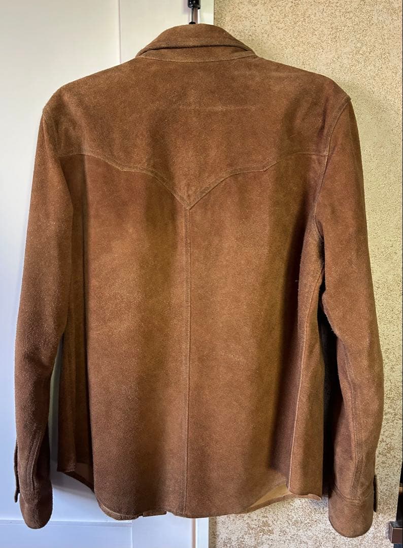 RRL 　スエード レザーシャツ　レザージャケット　M スナップボタン