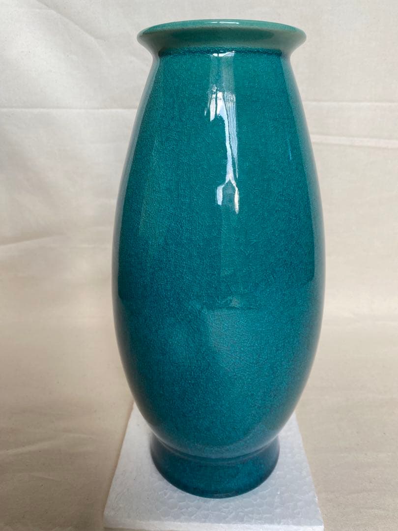 《未使用品》山崎光洋 作　青磁花瓶　京焼