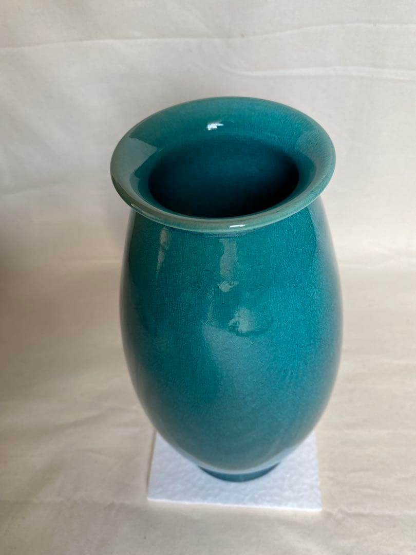 《未使用品》山崎光洋 作　青磁花瓶　京焼