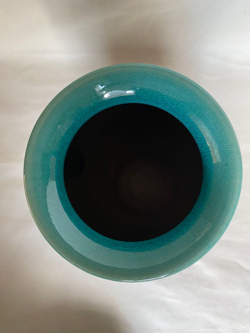 《未使用品》山崎光洋 作　青磁花瓶　京焼