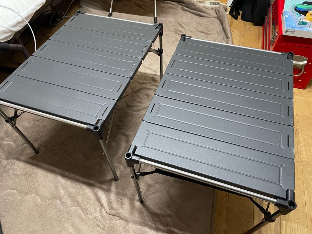 moonlence アウトドアテーブル 2つセット+接続ソロ ファミリーキャンプ