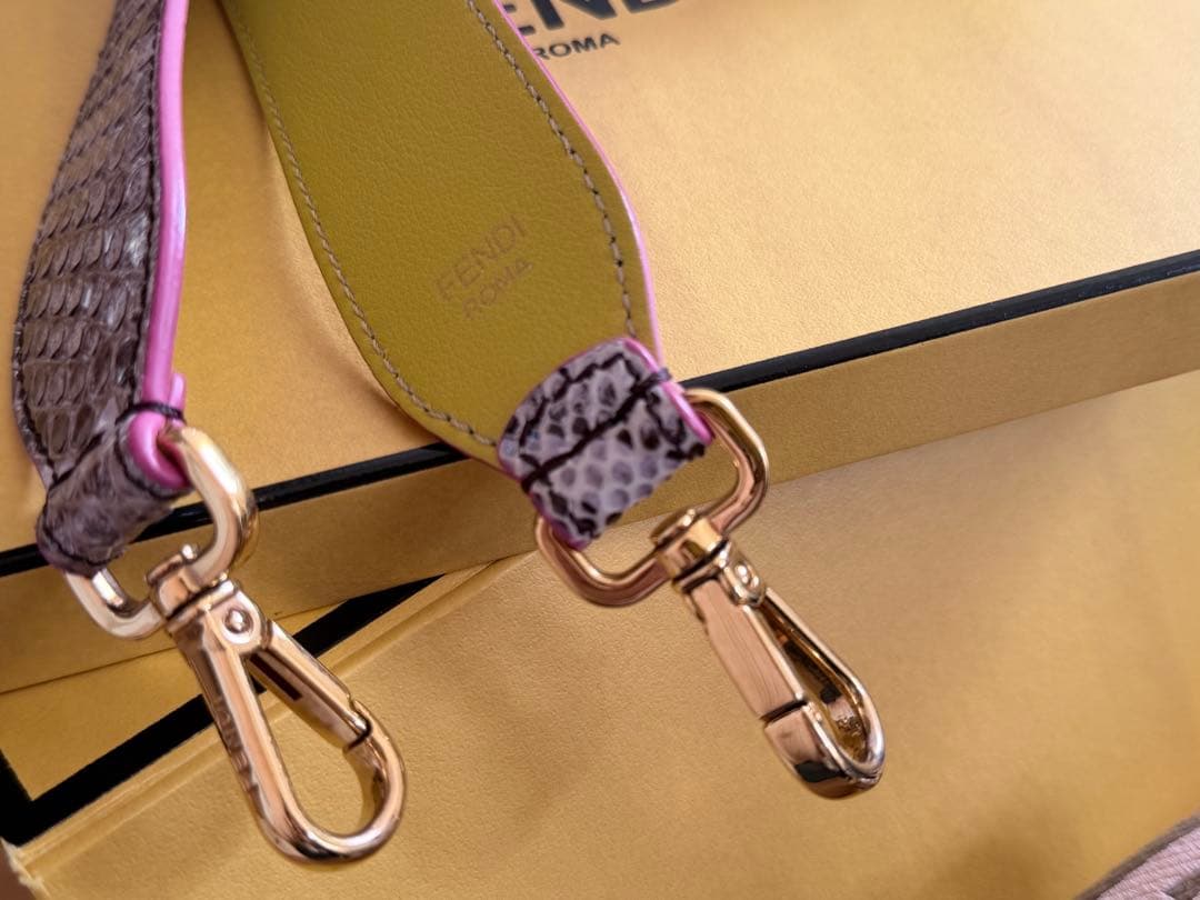 FENDI フェンディ ストラップユー パイソン バッグショルダーストラップ