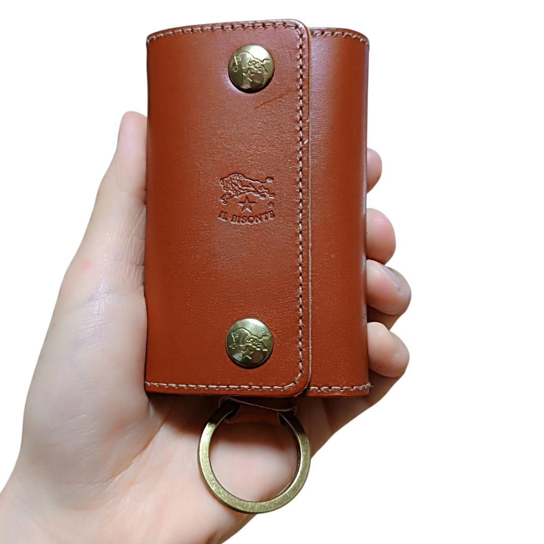 IL BISONTE キーケース 5連 ブラウン ヌメ革 レザー 正規品 証明書