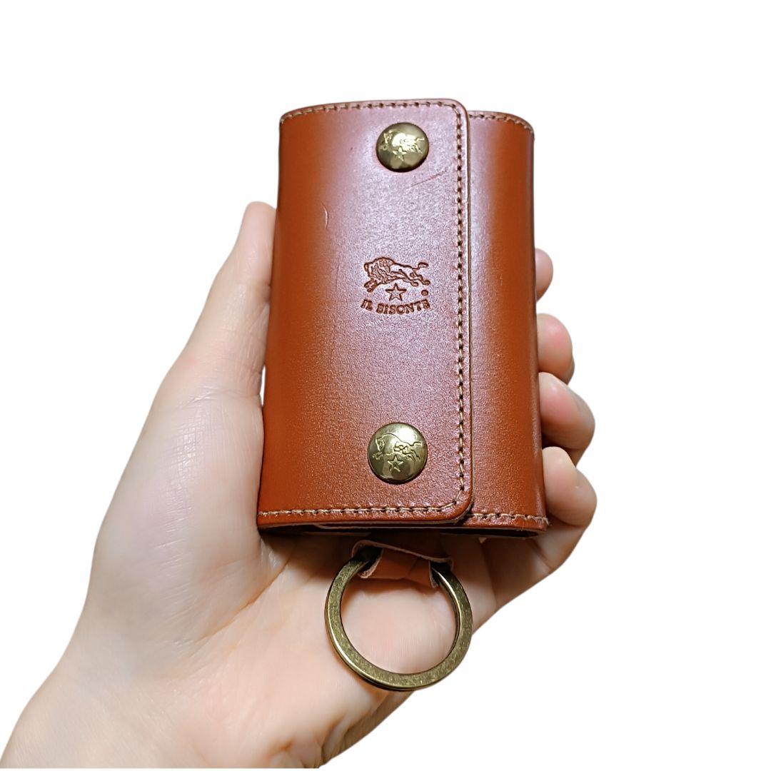 IL BISONTE キーケース 5連 ブラウン ヌメ革 レザー 正規品 証明書