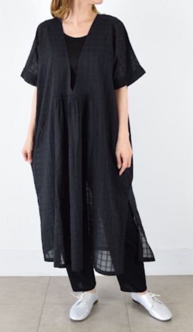 2025ss 定価31900円 evam eva コットンワンピース