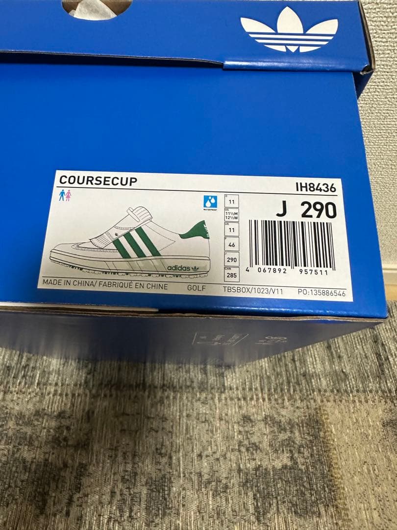 adidas ゴルフシューズ　ホワイト/グリーン