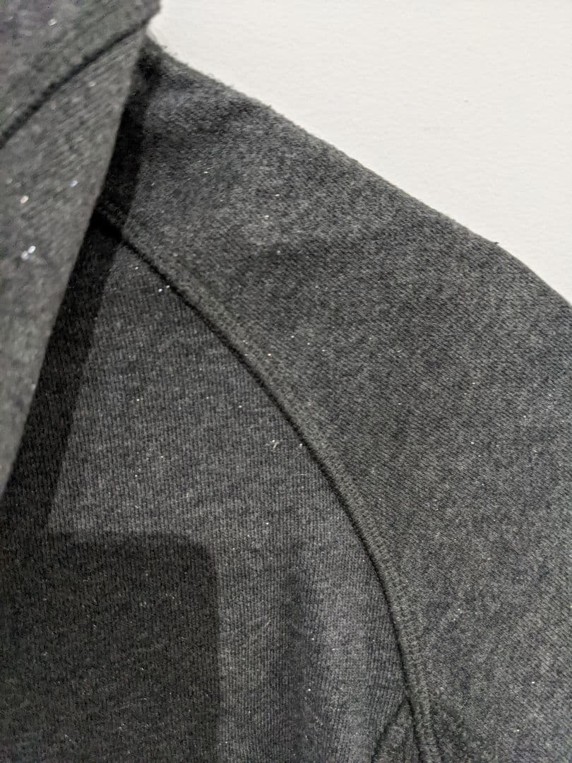 Lululemon ダークグレー ラメ入り フード付きパーカー size4
