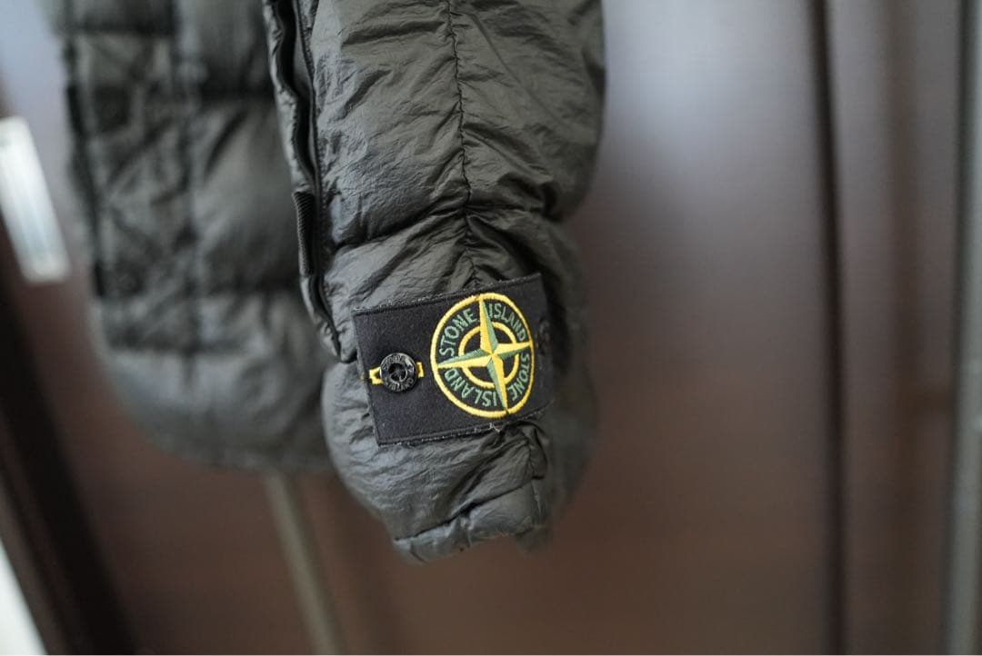 STONE  GARMENT DYED DOWN VEST 黒 L