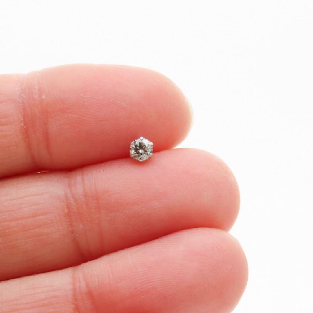 か*み様 Pt900 ダイヤモンド0.159ct片耳ピアス　ソーティングメモ付き