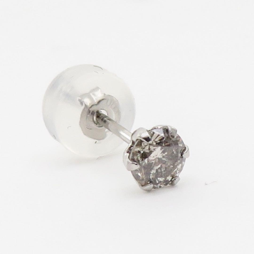 か*み様 Pt900 ダイヤモンド0.159ct片耳ピアス　ソーティングメモ付き