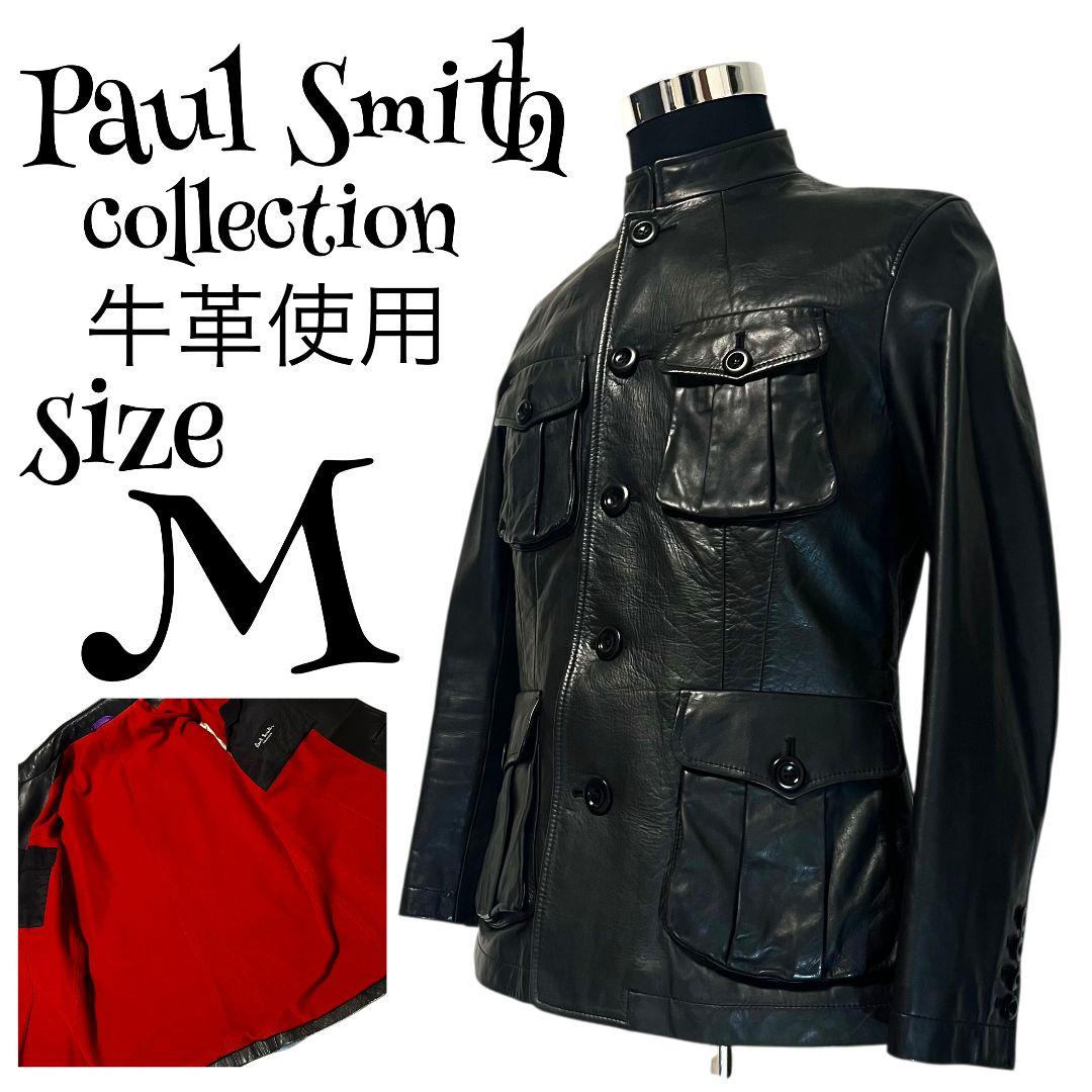 【牛革】【M】PaulSmith collection レザージャケット メンズ