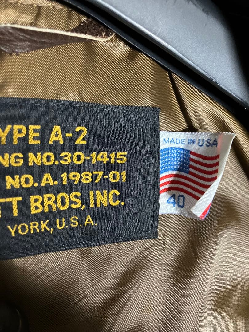 90s schott A2 レザージャケット USA製