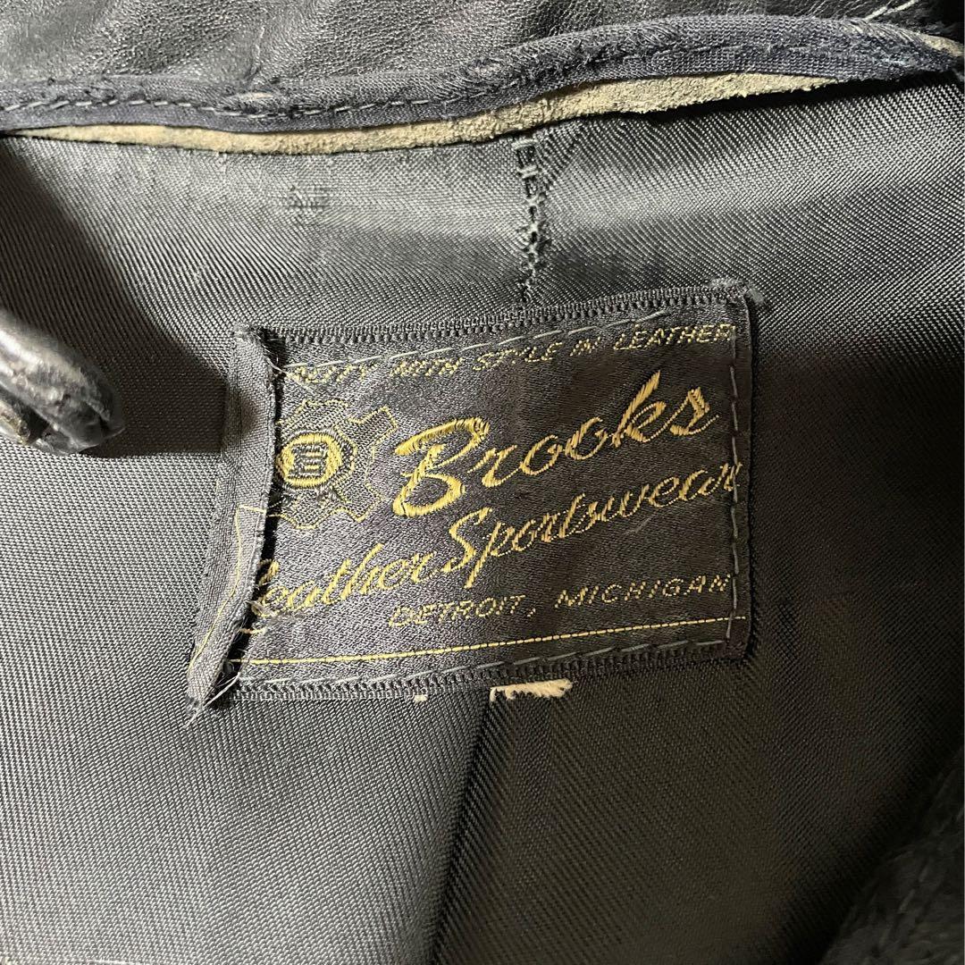 Brooks 60s レザーシングルライダースジャケット