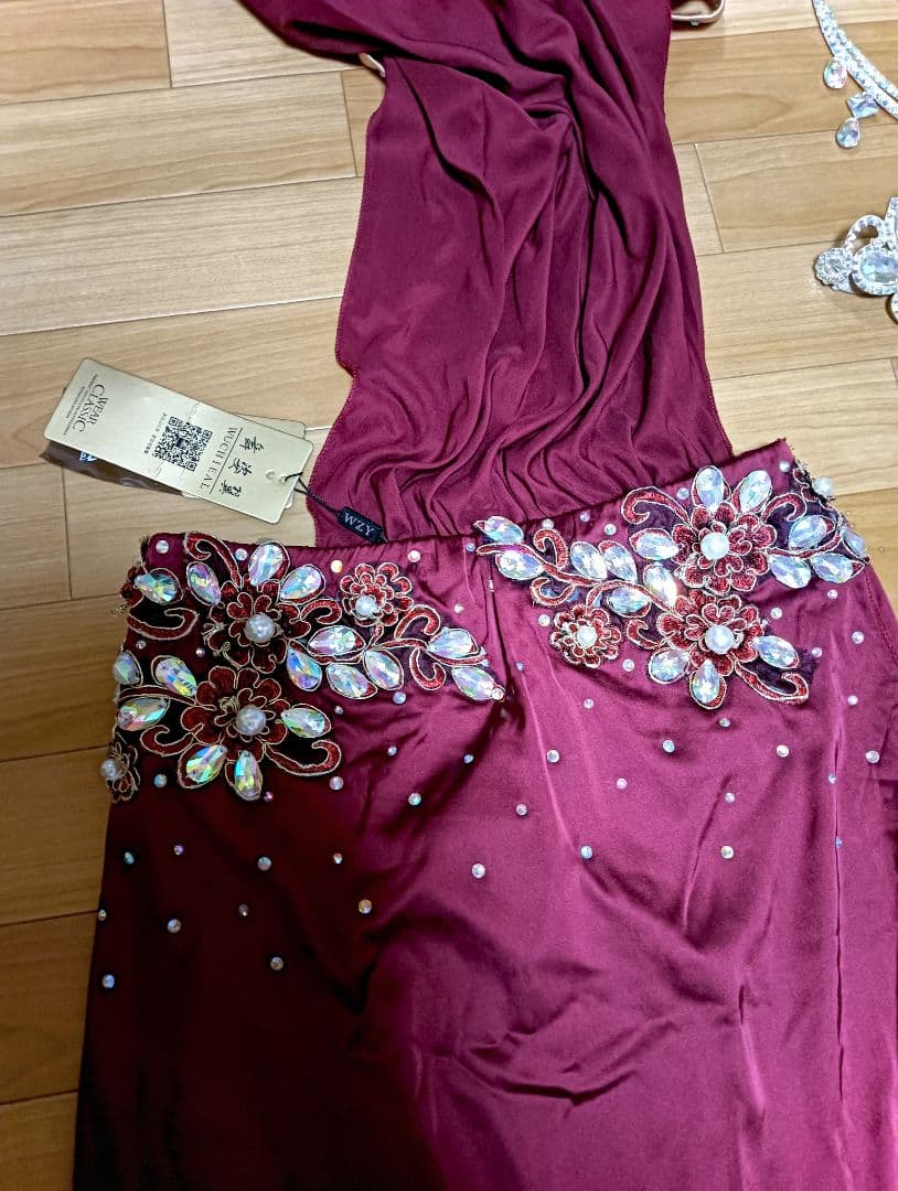 ベリーダンス♡レッド オリエンタル衣装 ＆レッスン着＆アクセサリー