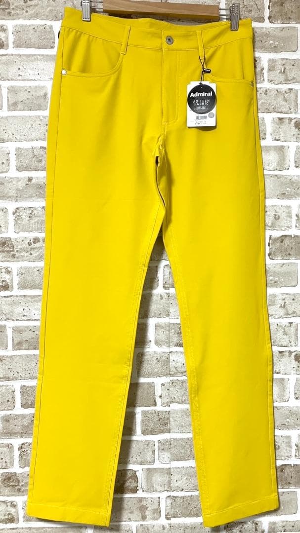 【早い者勝ち❣️】新品 アドミラルゴルフ メンズ ゴルフパンツ M イエロー 黄