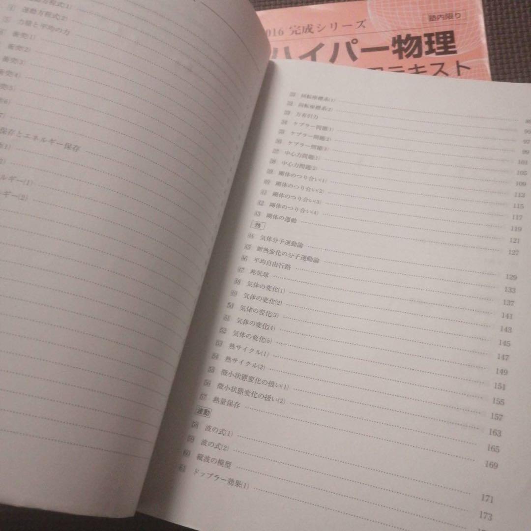 【超希少】河合塾　ハイパー物理自習用テキスト　基礎／完成シリーズ通年　苑田尚之