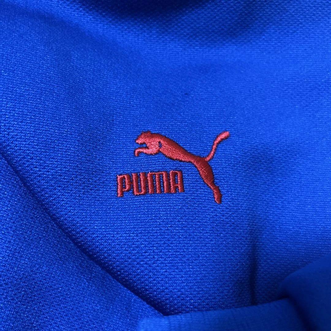 PUMA ジップアップジャケット 青/赤　上下セット