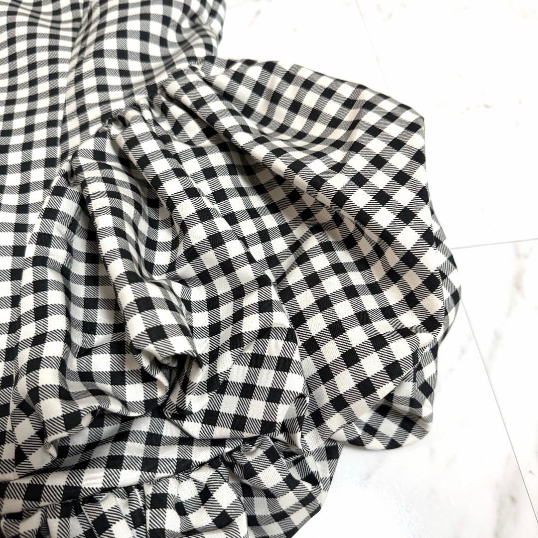 【未使用】完売品✨シーニュ バルーンジレ Colette 白 × 黒 チェック