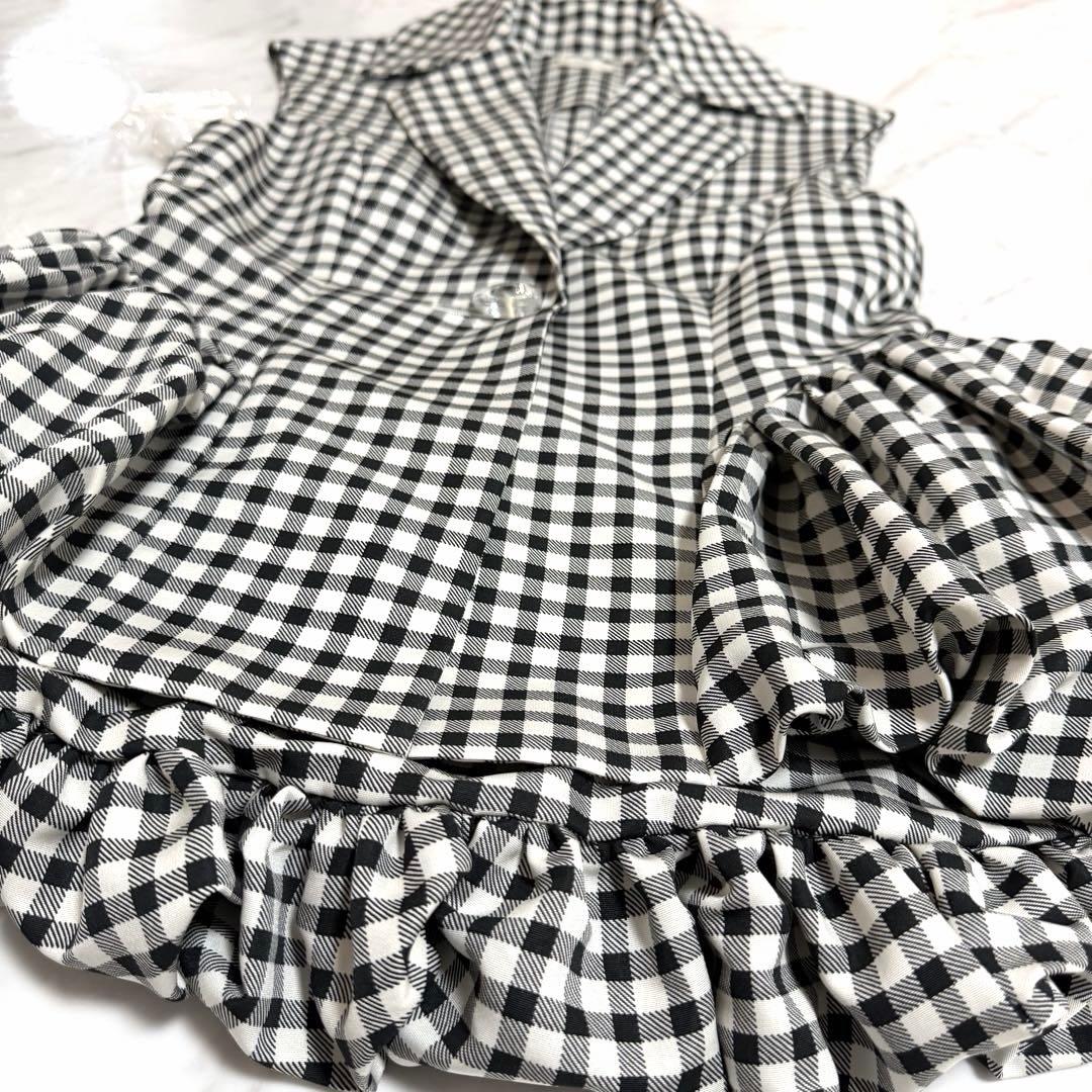 【未使用】完売品✨シーニュ バルーンジレ Colette 白 × 黒 チェック