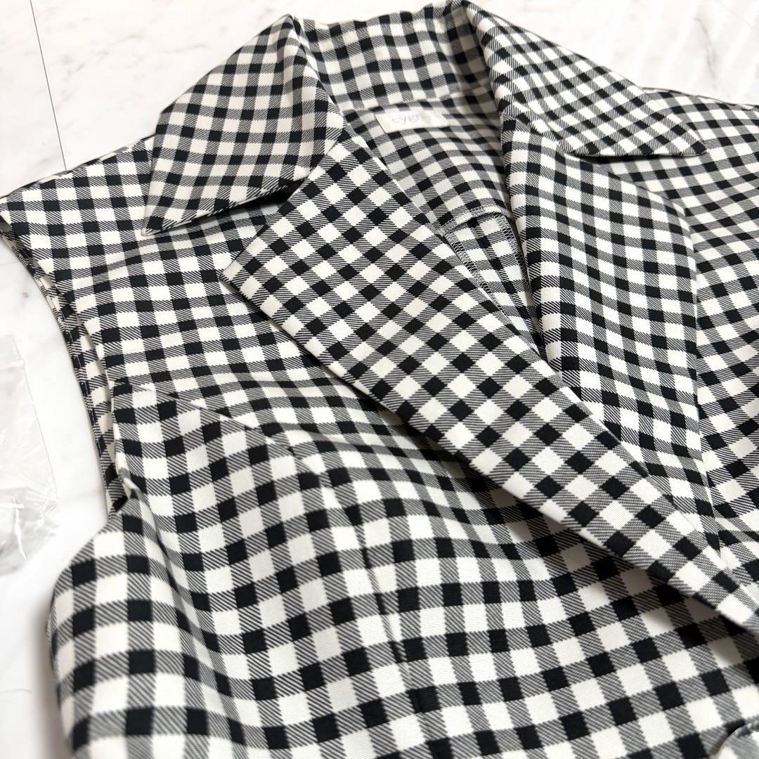 【未使用】完売品✨シーニュ バルーンジレ Colette 白 × 黒 チェック
