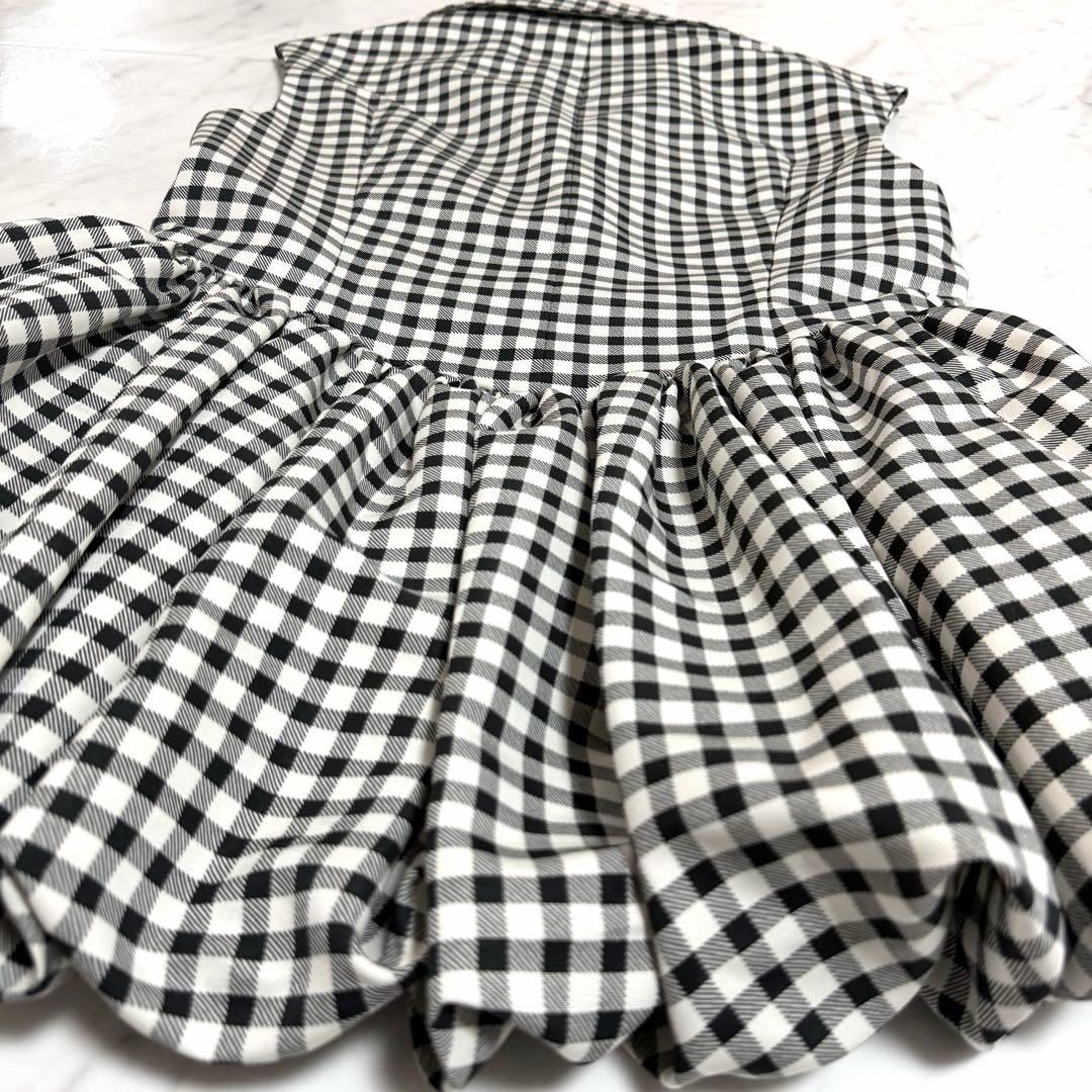【未使用】完売品✨シーニュ バルーンジレ Colette 白 × 黒 チェック