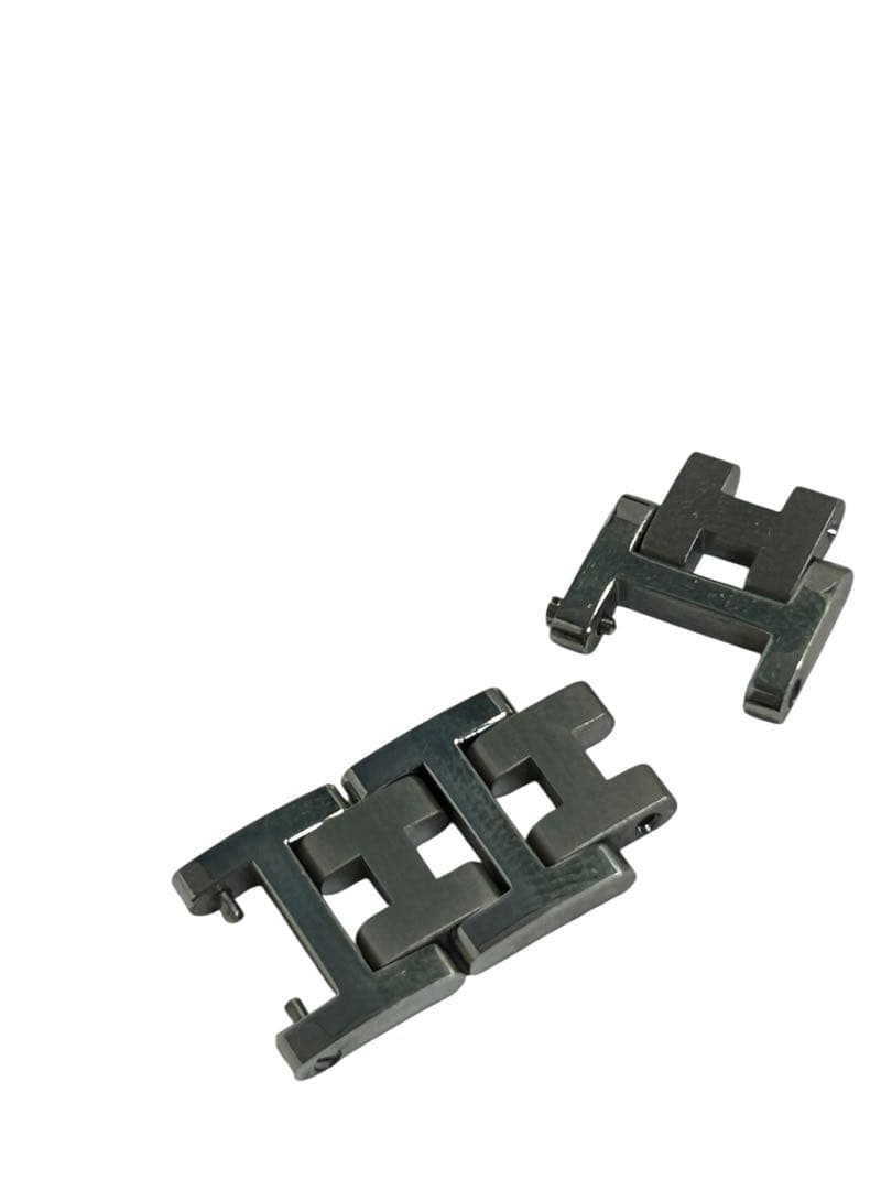 71474 エルメス　クリッパー　ブレス　金属ベルト　シルバー　3コマ