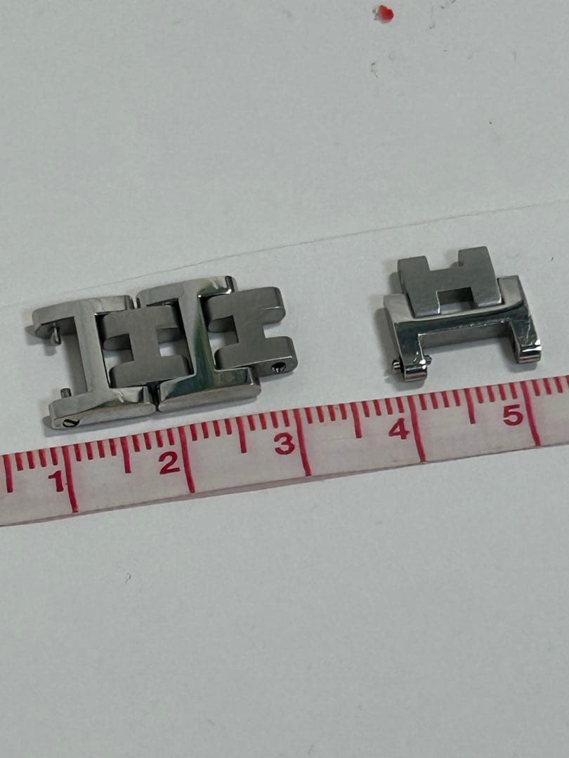 71474 エルメス　クリッパー　ブレス　金属ベルト　シルバー　3コマ