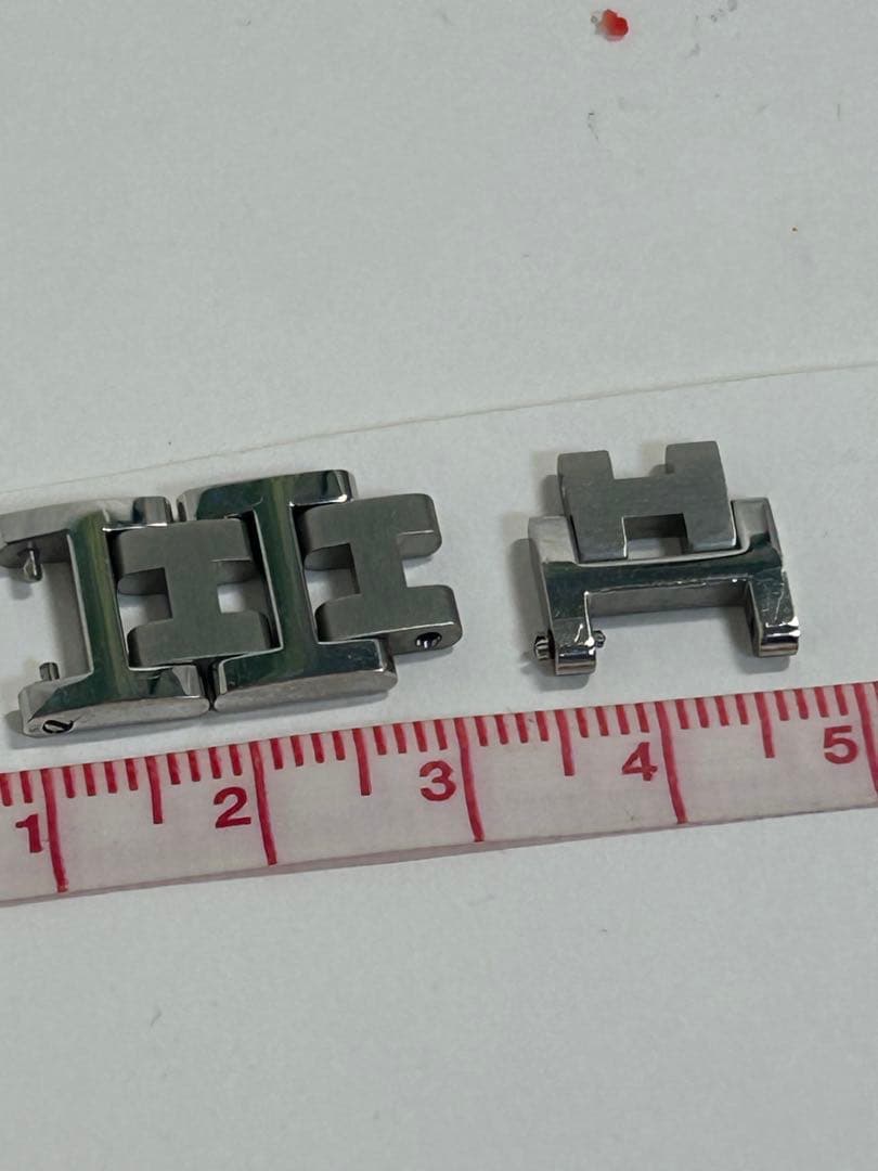71474 エルメス　クリッパー　ブレス　金属ベルト　シルバー　3コマ