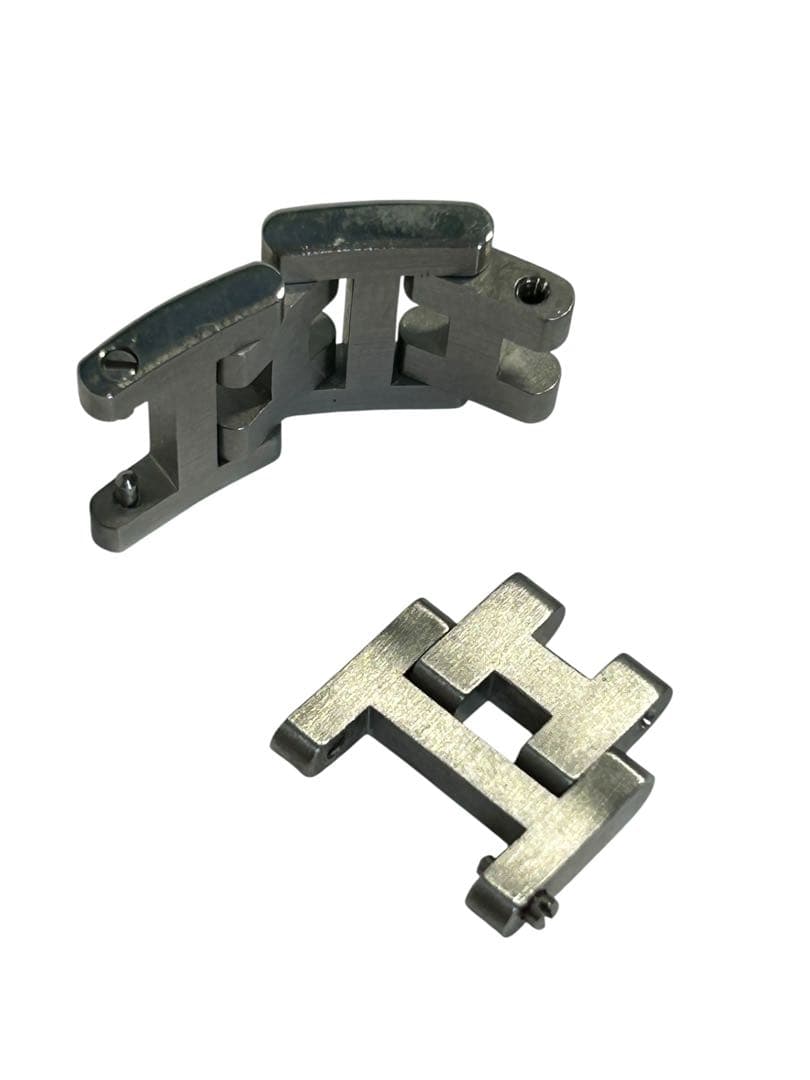 71474 エルメス　クリッパー　ブレス　金属ベルト　シルバー　3コマ