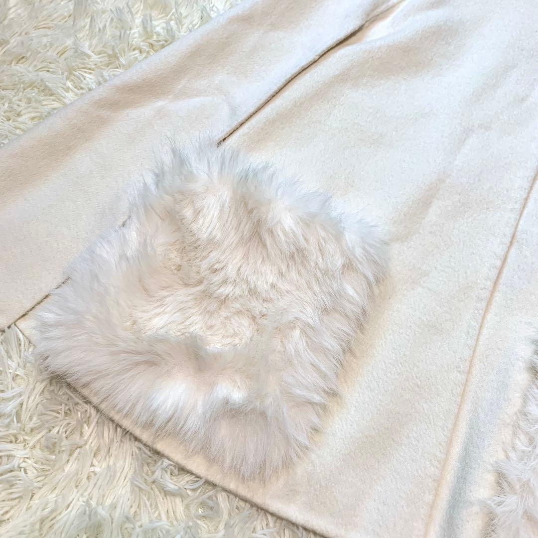 人気✨24AW セルフォード CELFORD ファーポケットケープジャケット 白