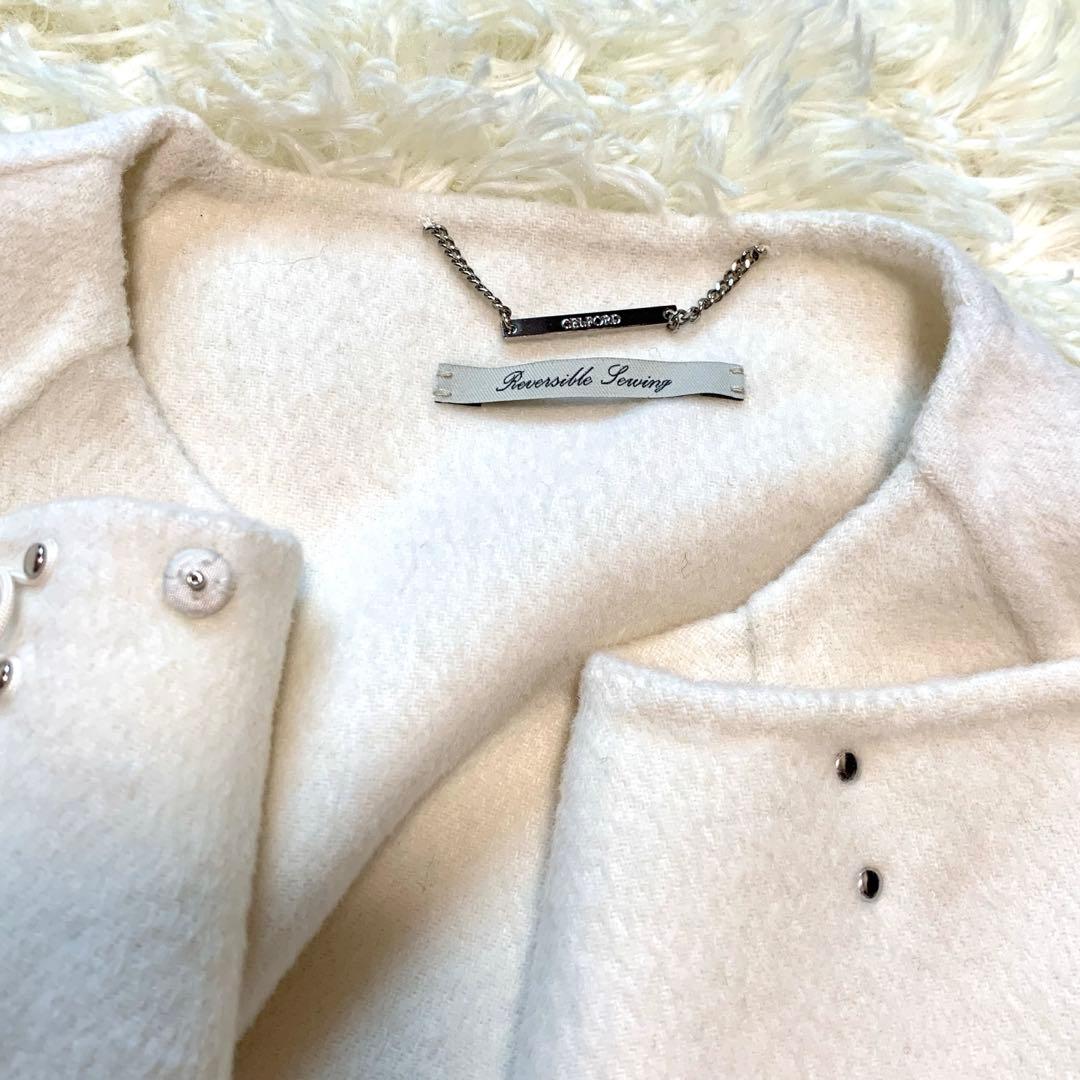 人気✨24AW セルフォード CELFORD ファーポケットケープジャケット 白