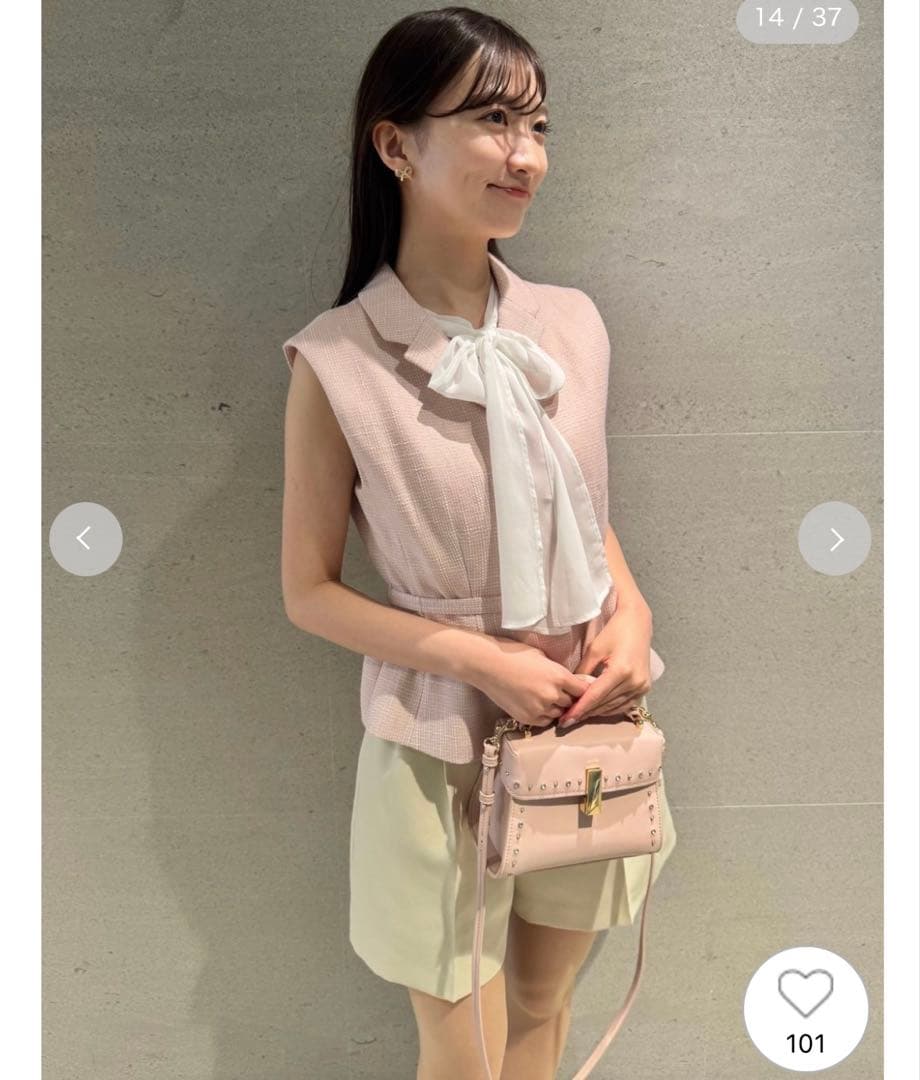 milk　【新品タグ付き】CELFORD ぺプラムショートジレ　38