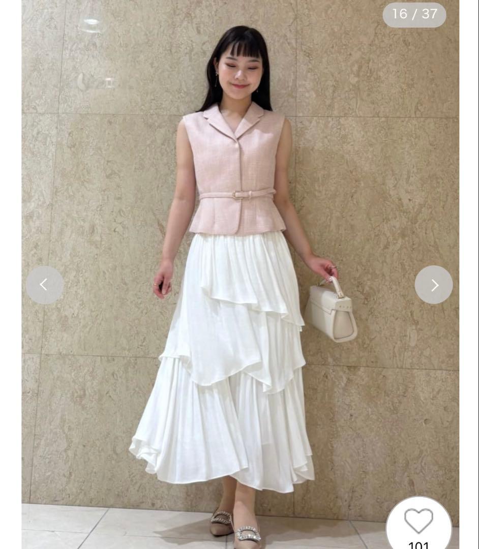 milk　【新品タグ付き】CELFORD ぺプラムショートジレ　38