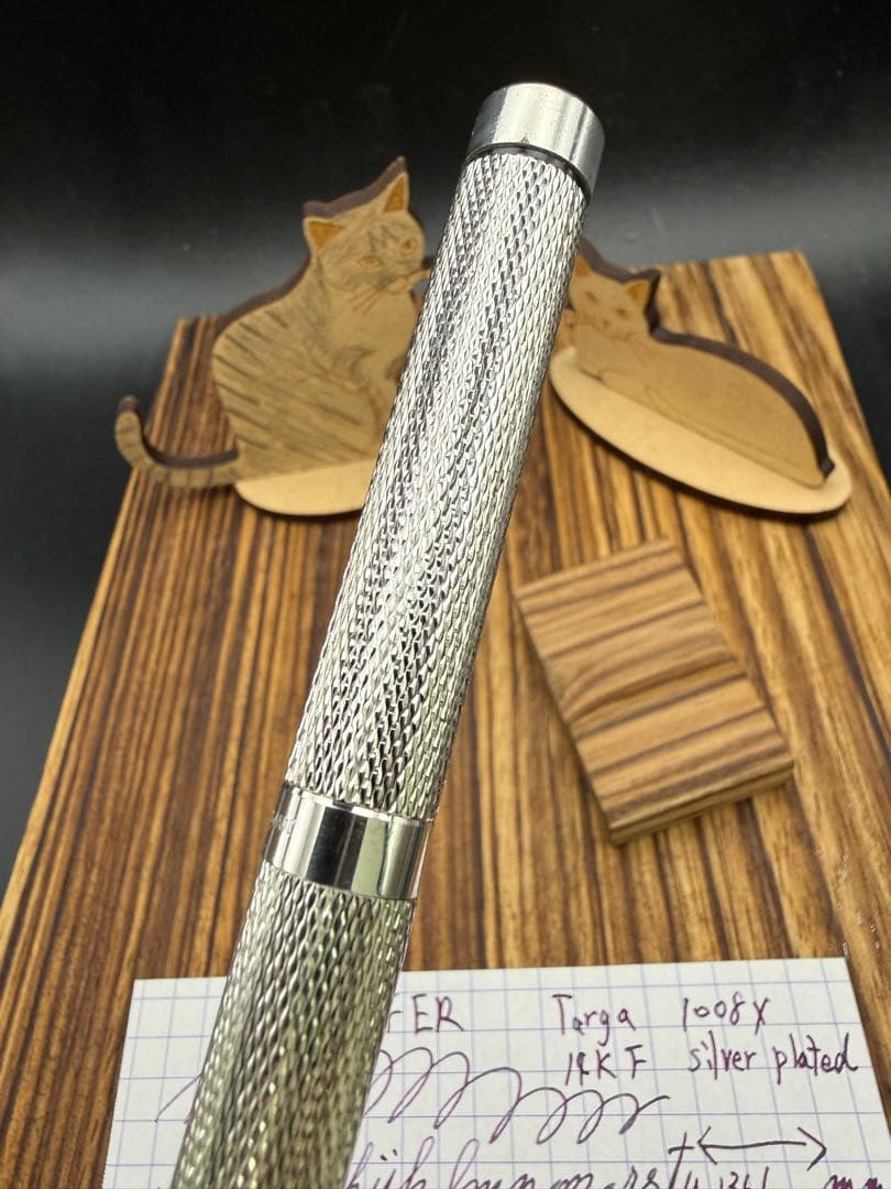 SHEAFFER 万年筆 タルガ 1008X バーレイ シルバープレート 14K