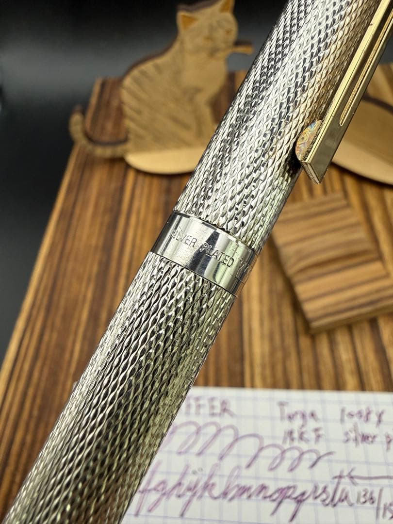 SHEAFFER 万年筆 タルガ 1008X バーレイ シルバープレート 14K