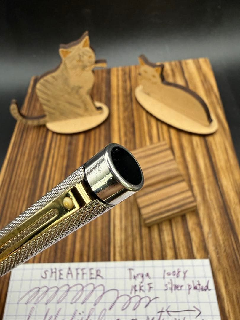 SHEAFFER 万年筆 タルガ 1008X バーレイ シルバープレート 14K
