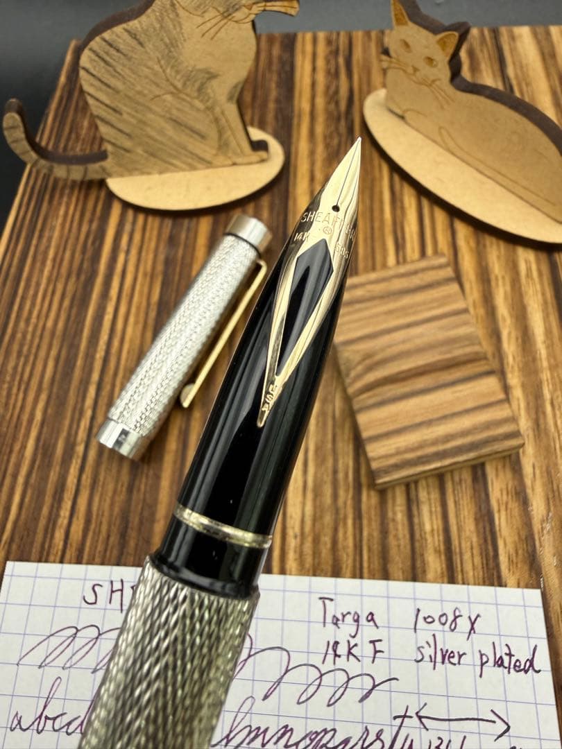 SHEAFFER 万年筆 タルガ 1008X バーレイ シルバープレート 14K