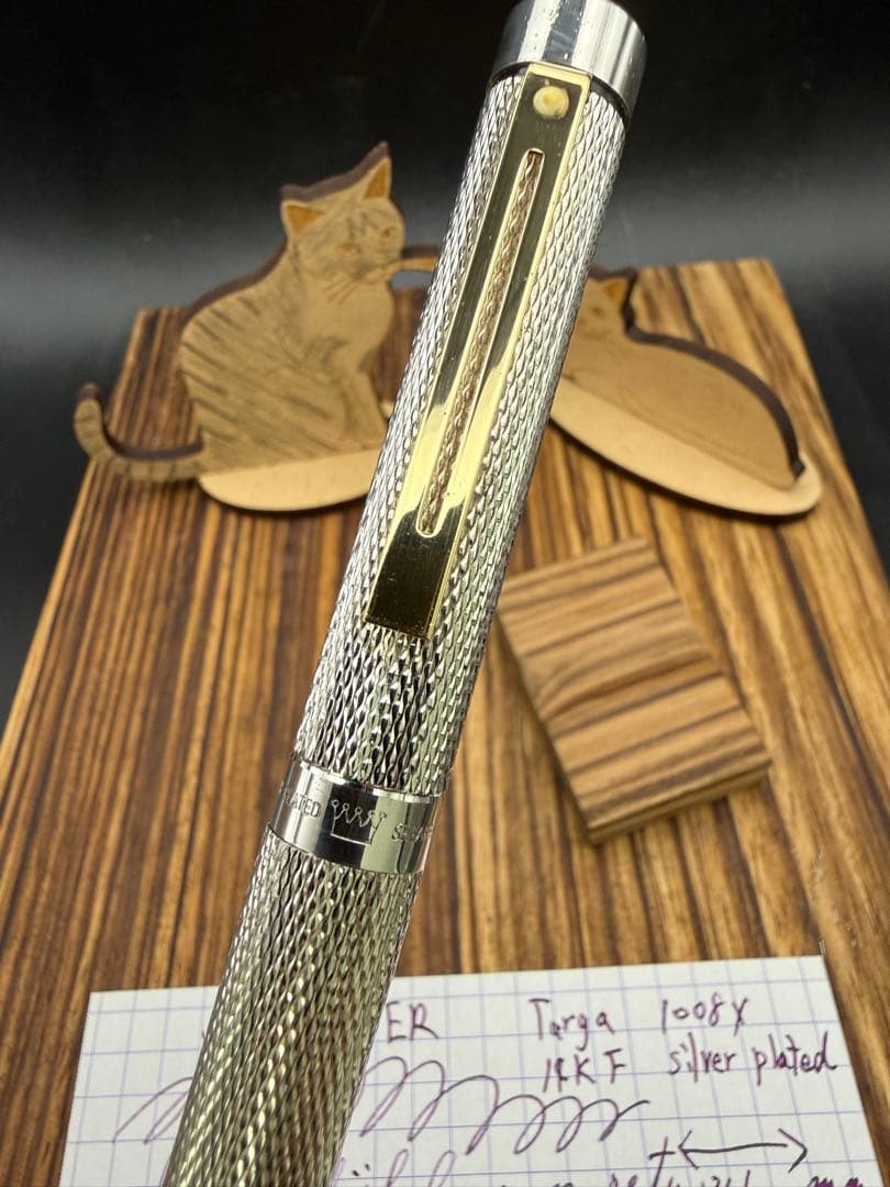 SHEAFFER 万年筆 タルガ 1008X バーレイ シルバープレート 14K