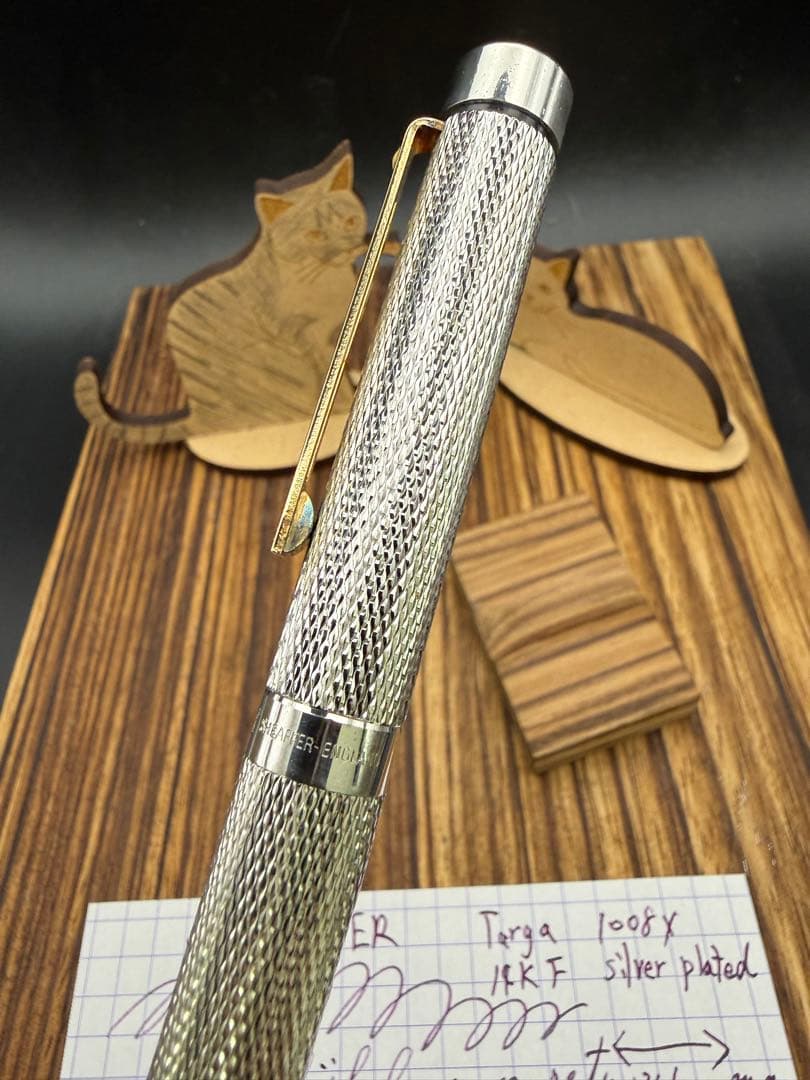 SHEAFFER 万年筆 タルガ 1008X バーレイ シルバープレート 14K