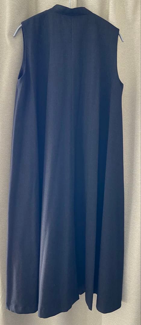 【極美品】mizuiroind ミズイロインド フレア　ジレ　ワンピースグレー